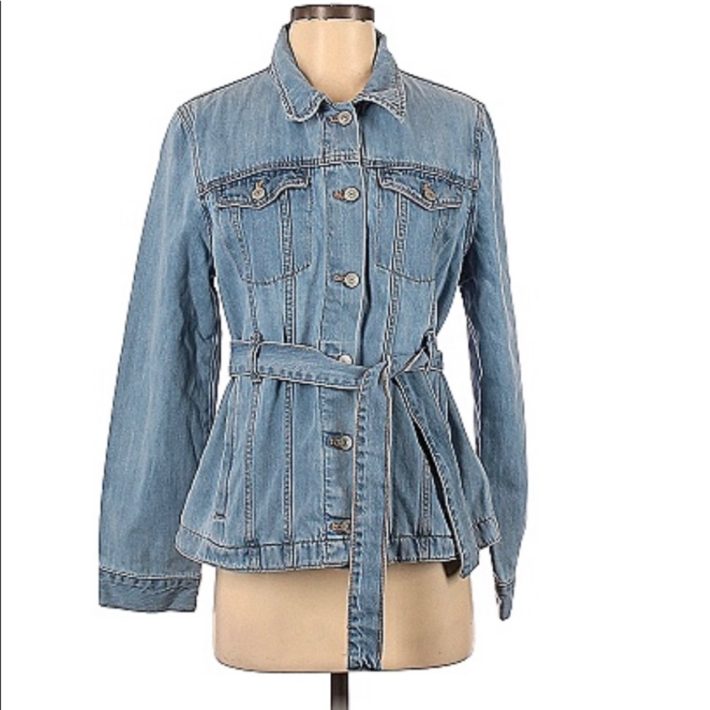 Express denim jacket with belt